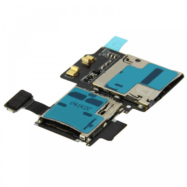 Шлейф Samsung i9505 Galaxy S4, с коннектором SIM-карты, карты памяти