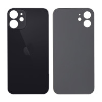 Задня кришка iPhone 12, великий виріз під камеру, Black