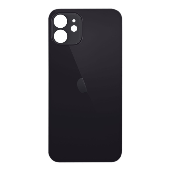 Задня кришка iPhone 12, великий виріз під камеру, Black