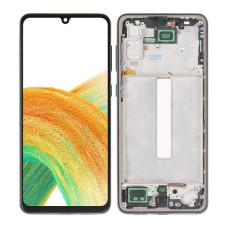 Дисплей Samsung A336 Galaxy A33 5G, з тачскріном, в рамці, Black, IPS