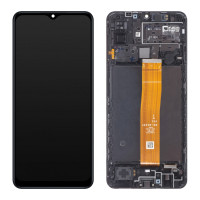 Дисплей Samsung M127 Galaxy M12, з тачскріном, в рамці, Service Pack