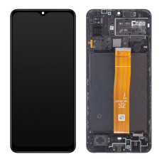 Дисплей Samsung M127 Galaxy M12, з тачскріном, в рамці, Service Pack