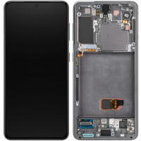 Дисплей Samsung G991 Galaxy S21 5G, з тачскріном, в рамці, Service Pack Original, Gray