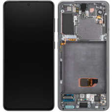 Дисплей Samsung G991 Galaxy S21 5G, з тачскріном, в рамці, Service Pack Original, Gray