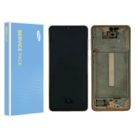 Дисплей Samsung A336 Galaxy A33 5G, з тачскріном, в рамці, Service Pack Original, Gold / Peach