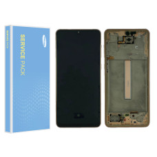 Дисплей Samsung A336 Galaxy A33 5G, з тачскріном, в рамці, Service Pack Original, Gold / Peach
