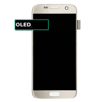 Дисплей Samsung G930 Galaxy S7 з тачскріном, OLED, Gold