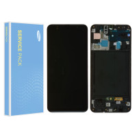 Дисплей Samsung A505 Galaxy A50, з тачскріном, в рамці, Service Pack Original