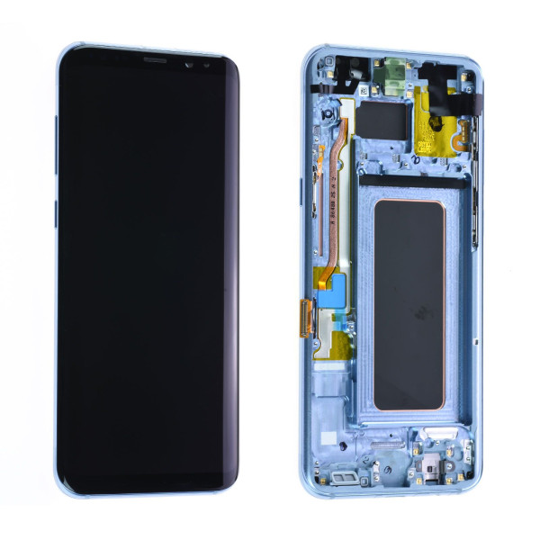 Дисплей Samsung G955 Galaxy S8 Plus, з тачскріном, в рамці, Service Pack Original, Blue