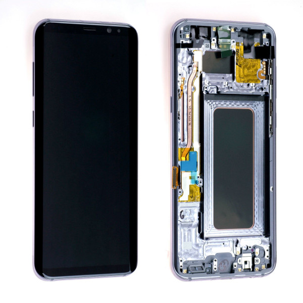 Дисплей Samsung G955 Galaxy S8 Plus, з тачскріном, в рамці, Service Pack Original, Gray