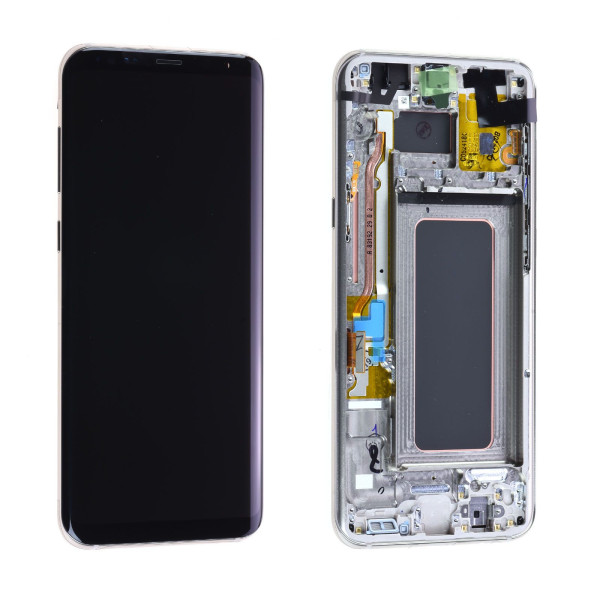 Дисплей Samsung G955 Galaxy S8 Plus, з тачскріном, в рамці, Service Pack Original, Gold
