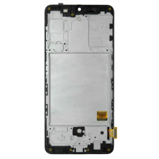 Дисплей Samsung A415 Galaxy A41, з тачскріном, в рамці, Black, OLED