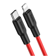 Кабель Hoco X21 Plus Type-C to Lightning 3A 20W PD (1m) Red