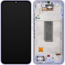 Дисплей Samsung A346 Galaxy A34, з тачскріном, в рамці, Violet, Service
