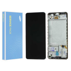 Дисплей Samsung A217 Galaxy A21s, з тачскріном, в рамці, Service Pack Original