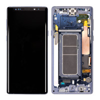 Дисплей Samsung N960 Galaxy Note 9, з тачскріном, в рамці, Service Pack Original, Ocean Blue