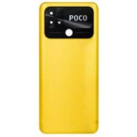 Задня кришка Xiaomi Poco C40, Yellow, зі склом камери