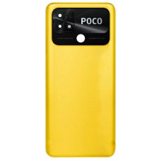 Задня кришка Xiaomi Poco C40, Yellow, зі склом камери
