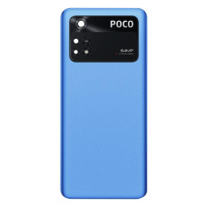 Задня кришка Xiaomi Poco M4 Pro 4G, зі склом камери, Blue