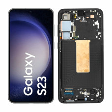 Дисплей Samsung S911 Galaxy S23, з тачскріном в рамці, Service Pack Original, Black