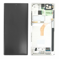 Дисплей Samsung S908 Galaxy S22 Ultra 5G, з тачскріном, в рамці, White, Original