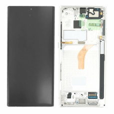 Дисплей Samsung S908 Galaxy S22 Ultra 5G, з тачскріном, в рамці, White, Original