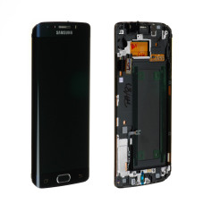 Дисплей Samsung G925 Galaxy S6 Edge, з тачскріном, в рамці, Original, Black