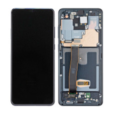 Дисплей Samsung G988 Galaxy S20 Ultra, з тачскріном, в рамці, Service Pack Original, Black