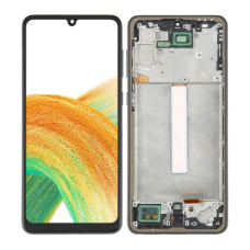 Дисплей Samsung A336 Galaxy A33 5G, з тачскріном, в рамці, OLED, Black