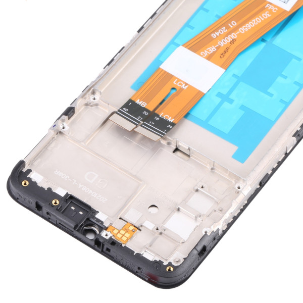 Дисплей Samsung A025F, A037F Galaxy A02s, A03s, (160,5 mm), з тачскріном, в рамці, OEM