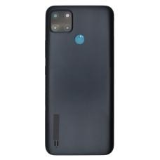 Задня кришка Realme C21Y, Black, зі склом камери