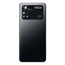 Задня кришка Xiaomi Poco M4 Pro 4G, зі склом камери, Black