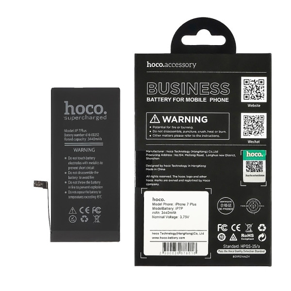 Акумулятор iPhone 7 Plus, (Hoco), посилений (3440 mAh)