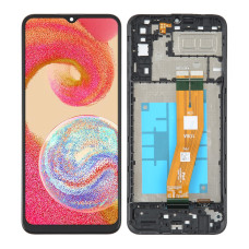 Дисплей Samsung A042 Galaxy A04e, з тачскріном, в рамці, Black