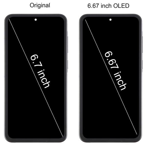 Дисплей Samsung A366 Galaxy A36 5G, з тачскріном, в рамці, Black, OLED