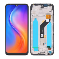 Дисплей Tecno Spark 6 Go (KE5), з тачскріном, в рамці, Black