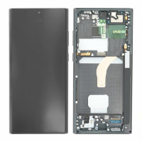 Дисплей Samsung S908 Galaxy S22 Ultra 5G, з тачскріном, в рамці, Black, Original