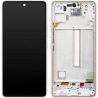 Дисплей Samsung A536 Galaxy A53 5G, з тачскріном, в рамці, Service Pack Original, White