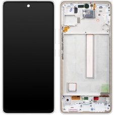 Дисплей Samsung A536 Galaxy A53 5G, з тачскріном, в рамці, Service Pack Original, White