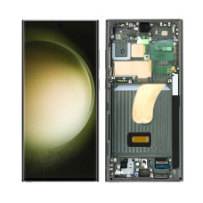Дисплей Samsung S918 Galaxy S23 Ultra, з тачскріном, в рамці, Green, Service