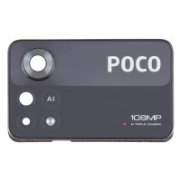 Скло камери Xiaomi Poco X4 Pro 5G, в рамці, Black
