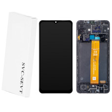 Дисплей Samsung A127 Galaxy A12, з тачскріном, в рамці, Service Pack