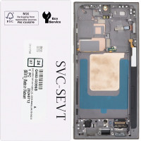 Дисплей Samsung S928 Galaxy S24 Ultra, з тачскріном, в рамці, Gray, Original