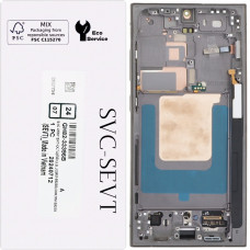Дисплей Samsung S928 Galaxy S24 Ultra, з тачскріном, в рамці, Gray, Original